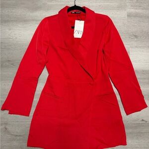 ZARA Green Pleated Long Sleeve Maxi Dress NWT Size S